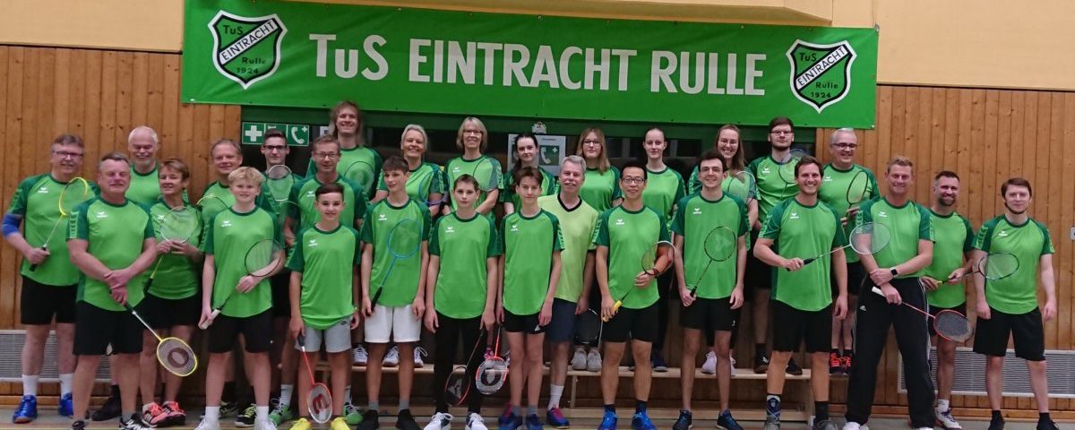 Gruppenfoto der Badmintonabteilung